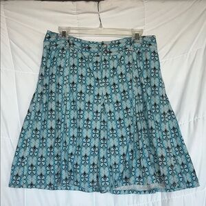 Athleta The Whatever Skort in a blue butterfly geometric pattern print Size 12